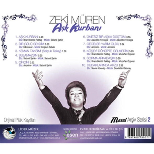 Zeki Müren: Aşk Kurbanı - CD | Opus3a