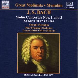Yehudi Menuhin: Bach, J.S.: Violin Concertos Nos. 1 and 2  (Menuhin) (1932-1936) - CD