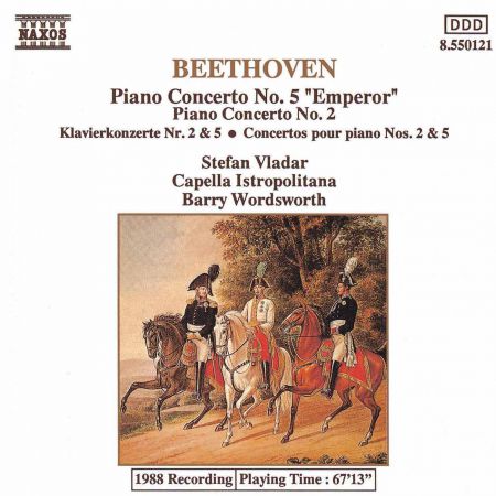 Capella Istropolitana, Stefan Vladar, Barry Wordsworth: Beethoven: Piano Concertos Nos. 2 and 5 - CD
