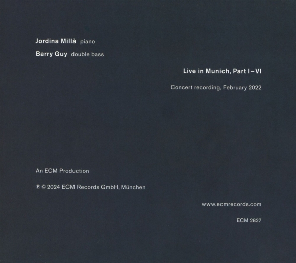 Jordina Milla, Barry Guy: Live In Munich - CD Foto #2