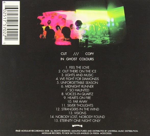 Cut Copy In Ghost Colours CD Opus3a