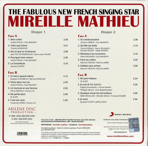 Mireille Mathieu: The Fabulous New French Singing Star - Plak Foto #2