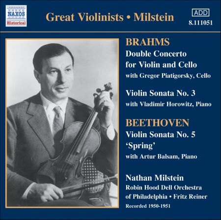 Brahms: Double Concerto / Violin Sonata No. 3 / Beethoven: Violin Sonata No. 5 (Milstein) (1950-51) - CD