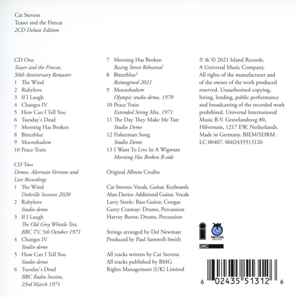 Cat Stevens: Teaser And The Firecat (50th Anniversary Edition - Limited Edition) - CD Foto #2
