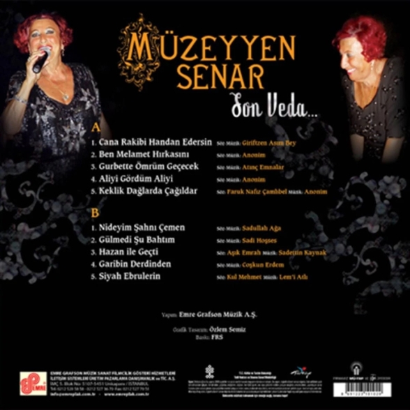 Müzeyyen Senar: Son Veda - Plak Foto #2